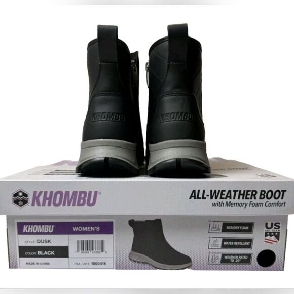 KHOMBU Women's Dusk All Weather Boot Insulated Black Size 7 Rated Up To -20° NIB - Picture 6 of 6